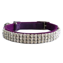 Safety Elastic Adjustable Cat Collar with Diamante Rhinestone with Bell