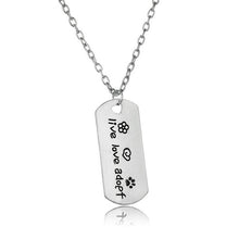 Silver Dog Paws Live Love Adopt Pendant Necklace / Key Chain Keychain