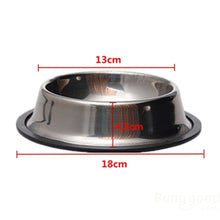 Stainless Steel Pet Dog Cat Puppy Food Water Single Bowl Feeding Dish Travel