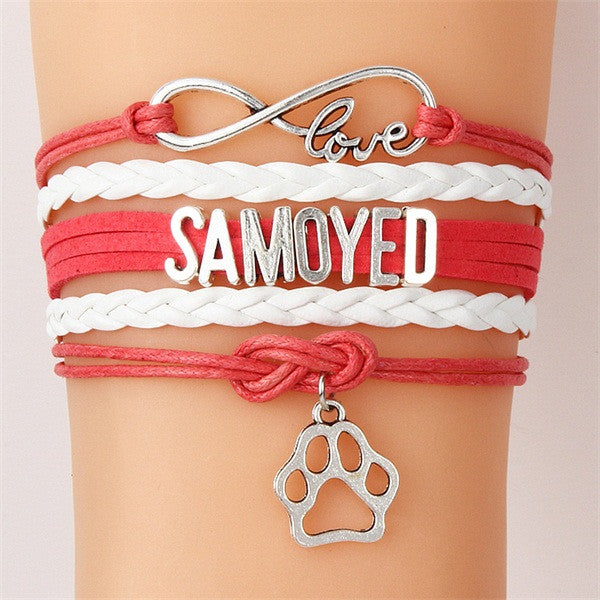Infinity Love Samoyed Bracelet