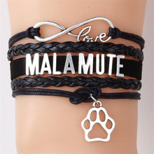 Infinity Love Malamute Dog Bracelet