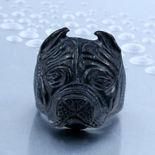 316L Stainless Steel Titanium Pit Bull Dog Ring