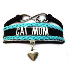 Infinity Love Cat Mom Heart Bracelet