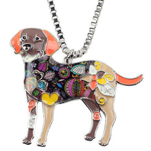 Enamel Labrador Dog Choker Necklace