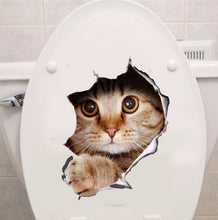 Vinyl waterproof 3D Cat in a Hole Wall Sticker