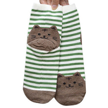 Cartoon Cat Striped Socks (1 Pair)