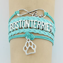Infinity Love Boston Terrier Bracelet