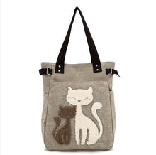 Women's Cute Cat Canvas Handbag
