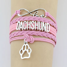 Infinity Love Dachshund Dog Bracelet