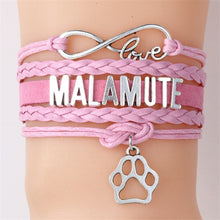 Infinity Love Malamute Dog Bracelet