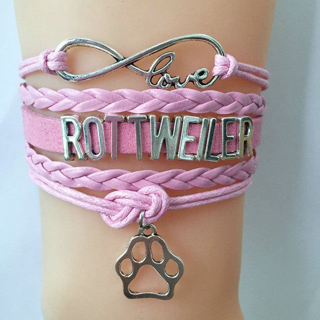 Infinity Love Rottweiler Bracelets