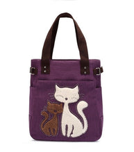 Women's Cute Cat Canvas Handbag