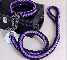 High Quality Color Collar Braided Rope Dog Leashes Pet