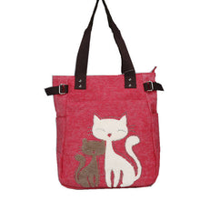 Women's Cute Cat Canvas Handbag