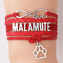 Infinity Love Malamute Dog Bracelet