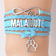 Infinity Love Malamute Dog Bracelet