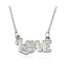 I Love Kitty Paw Necklace