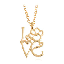 I Love Kitty Paw Necklace
