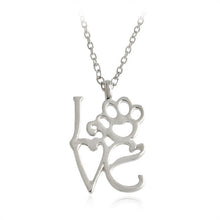 I Love Kitty Paw Necklace