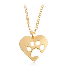 I Love Kitty Paw Necklace