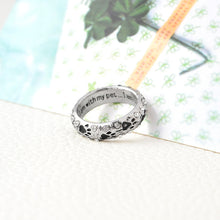 "When I am with my pet... I am complete" Paw Footprints Ring